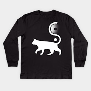 Ying Yang Cat Kids Long Sleeve T-Shirt